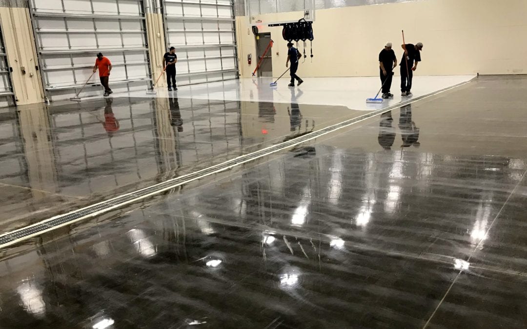 Epoxy flooring contractors by Omega Industries